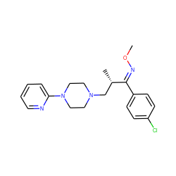 CO/N=C(/c1ccc(Cl)cc1)[C@@H](C)CN1CCN(c2ccccn2)CC1 ZINC000036216692