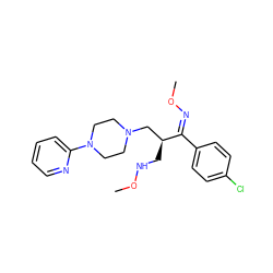 CO/N=C(/c1ccc(Cl)cc1)[C@@H](CNOC)CN1CCN(c2ccccn2)CC1 ZINC000036216703