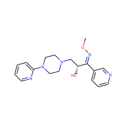 CO/N=C(/c1cccnc1)[C@H](O)CN1CCN(c2ccccn2)CC1 ZINC000038147618