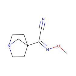 CO/N=C(\C#N)C12CCN(CC1)C2 ZINC000013776020