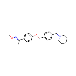 CO/N=C(\C)c1ccc(OCc2ccc(CN3CCCCC3)cc2)cc1 ZINC000013517737