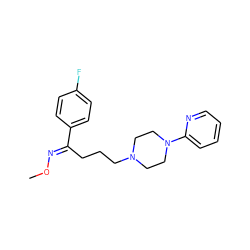 CO/N=C(\CCCN1CCN(c2ccccn2)CC1)c1ccc(F)cc1 ZINC000036476244