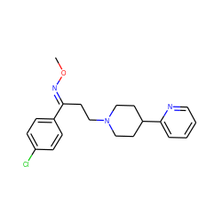 CO/N=C(\CCN1CCC(c2ccccn2)CC1)c1ccc(Cl)cc1 ZINC000036216661