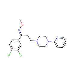 CO/N=C(\CCN1CCN(c2ccccn2)CC1)c1ccc(Cl)c(Cl)c1 ZINC000036216685