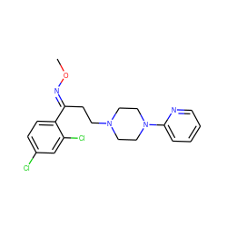 CO/N=C(\CCN1CCN(c2ccccn2)CC1)c1ccc(Cl)cc1Cl ZINC000038147632