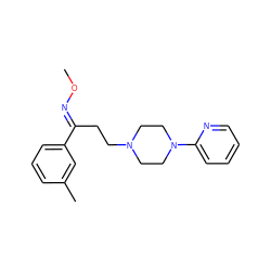 CO/N=C(\CCN1CCN(c2ccccn2)CC1)c1cccc(C)c1 ZINC000036216718