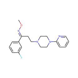 CO/N=C(\CCN1CCN(c2ccccn2)CC1)c1cccc(F)c1 ZINC000036216709