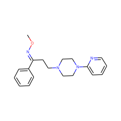 CO/N=C(\CCN1CCN(c2ccccn2)CC1)c1ccccc1 ZINC000036216745