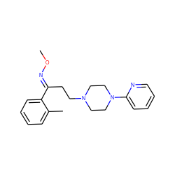 CO/N=C(\CCN1CCN(c2ccccn2)CC1)c1ccccc1C ZINC000036216756