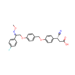 CO/N=C(\COc1ccc(COc2ccc([C@H](C#N)CC(=O)O)cc2)cc1)c1ccc(F)cc1 ZINC000113830233