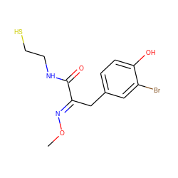 CO/N=C(\Cc1ccc(O)c(Br)c1)C(=O)NCCS ZINC000030741105