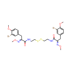 CO/N=C(\Cc1ccc(OC)c(Br)c1)C(=O)NCCSSCCNC(=O)/C(Cc1ccc(OC)c(Br)c1)=N/OC ZINC000030741126