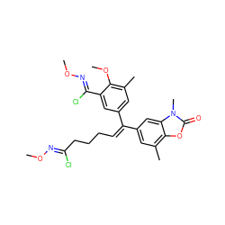 CO/N=C(\Cl)CCC/C=C(\c1cc(C)c(OC)c(/C(Cl)=N/OC)c1)c1cc(C)c2oc(=O)n(C)c2c1 ZINC000044069973