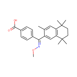 CO/N=C(\c1ccc(C(=O)O)cc1)c1cc2c(cc1C)C(C)(C)CCC2(C)C ZINC000001997144