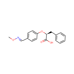 CO/N=C/c1ccc(O[C@@H](Cc2ccccc2)C(=O)O)cc1 ZINC000299844583