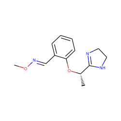 CO/N=C/c1ccccc1O[C@@H](C)C1=NCCN1 ZINC000040822921