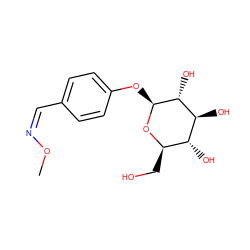 CO/N=C\c1ccc(O[C@@H]2O[C@H](CO)[C@@H](O)[C@H](O)[C@H]2O)cc1 ZINC000040863269