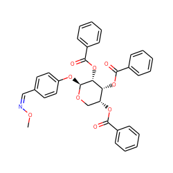 CO/N=C\c1ccc(O[C@@H]2OC[C@@H](OC(=O)c3ccccc3)[C@@H](OC(=O)c3ccccc3)[C@H]2OC(=O)c2ccccc2)cc1 ZINC000044351470