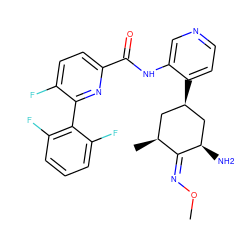 CO/N=C1/[C@@H](C)C[C@@H](c2ccncc2NC(=O)c2ccc(F)c(-c3c(F)cccc3F)n2)C[C@H]1N ZINC000149216802