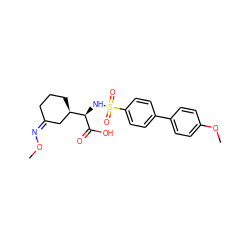 CO/N=C1/CCC[C@@H]([C@@H](NS(=O)(=O)c2ccc(-c3ccc(OC)cc3)cc2)C(=O)O)C1 ZINC000029568221