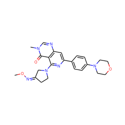 CO/N=C1/CCN(c2nc(-c3ccc(N4CCOCC4)cc3)cc3ncn(C)c(=O)c23)C1 ZINC000115625704