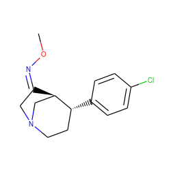 CO/N=C1/CN2CC[C@@H](c3ccc(Cl)cc3)[C@H]1C2 ZINC000029404929