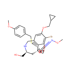 CO/N=C1\C[C@H]2Oc3c(Br)c(OCC4CC4)cc4c3[C@@]2(C[C@@H](CO)NC4)[C@H](SCc2ccc(OC)cc2)C1 ZINC000058591221