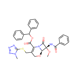 CO[C@@]1(NC(=O)c2ccccc2)C(=O)N2C(C(=O)OC(c3ccccc3)c3ccccc3)=C(CSc3nnnn3C)CO[C@@H]21 ZINC000026404684