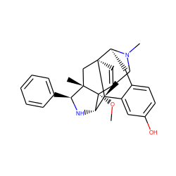 CO[C@@]12C=C[C@@]34C[C@@]1(C)[C@H](c1ccccc1)N[C@H]2[C@]31CCN(C)[C@H]4Cc2ccc(O)cc21 ZINC000253757044