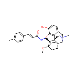 CO[C@@]12CC[C@@]3(C[C@@H]1CNC(=O)/C=C/c1ccc(C)cc1)[C@H]1Cc4ccc(O)c5c4[C@@]3(CCN1C)[C@H]2O5 ZINC000101142252