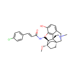CO[C@@]12CC[C@@]3(C[C@@H]1CNC(=O)/C=C/c1ccc(Cl)cc1)[C@H]1Cc4ccc(O)c5c4[C@@]3(CCN1C)[C@H]2O5 ZINC000101142382