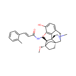 CO[C@@]12CC[C@@]3(C[C@@H]1CNC(=O)/C=C/c1ccccc1C)[C@H]1Cc4ccc(O)c5c4[C@@]3(CCN1C)[C@H]2O5 ZINC000101141324