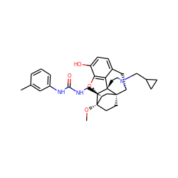 CO[C@@]12CC[C@@]3(C[C@@H]1CNC(=O)Nc1cccc(C)c1)[C@H]1Cc4ccc(O)c5c4[C@@]3(CCN1CC1CC1)[C@H]2O5 ZINC000220557018