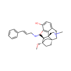 CO[C@@]12CC[C@@]3(C[C@@H]1CNC/C=C/c1ccccc1)[C@H]1Cc4ccc(O)c5c4[C@@]3(CCN1C)[C@H]2O5 ZINC000101141361