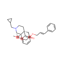 CO[C@@]12CCC(=O)C[C@@]13CCN(CC1CC1)[C@H]2Cc1cccc(OC/C=C/c2ccccc2)c13 ZINC000253640080