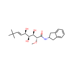 CO[C@@H](C(=O)NC1Cc2ccccc2C1)[C@H](O)[C@@H](O)[C@H](O)/C=C/C(C)(C)C ZINC000066166121