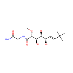 CO[C@@H](C(=O)NCC(N)=O)[C@H](O)[C@@H](O)[C@H](O)/C=C/C(C)(C)C ZINC000066156877