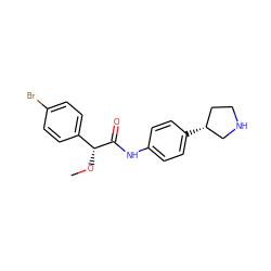 CO[C@@H](C(=O)Nc1ccc([C@@H]2CCNC2)cc1)c1ccc(Br)cc1 ZINC000117726374