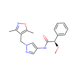 CO[C@@H](C(=O)Nc1cnn(Cc2c(C)noc2C)c1)c1ccccc1 ZINC000115730866