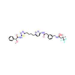 CO[C@@H](C(=O)Nc1nnc(CCCCc2ccc(NC(=O)Cc3cccc(CNC(=O)C[C@@](C)(O)C(F)(F)F)c3)nn2)s1)c1ccccc1 ZINC000169698578