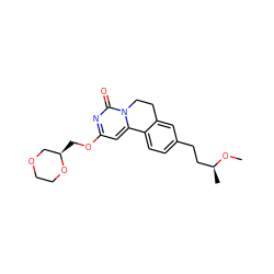 CO[C@@H](C)CCc1ccc2c(c1)CCn1c-2cc(OC[C@@H]2COCCO2)nc1=O ZINC000142889384