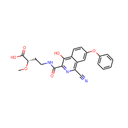 CO[C@@H](CCNC(=O)c1nc(C#N)c2cc(Oc3ccccc3)ccc2c1O)C(=O)O ZINC000147401959