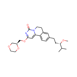 CO[C@@H](CCc1ccc2c(c1)CCn1c-2cc(OC[C@@H]2COCCO2)nc1=O)C(C)C ZINC000142929471