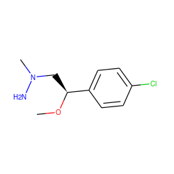 CO[C@@H](CN(C)N)c1ccc(Cl)cc1 ZINC000064485649