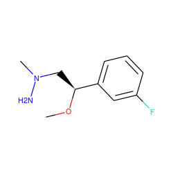 CO[C@@H](CN(C)N)c1cccc(F)c1 ZINC000064475293