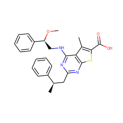 CO[C@@H](CNc1nc(C[C@@H](C)c2ccccc2)nc2sc(C(=O)O)c(C)c12)c1ccccc1 ZINC001772638051