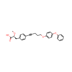 CO[C@@H](Cc1ccc(C#CCCCOc2ccc(Oc3ccccc3)cc2)cc1)C(=O)O ZINC000028358143