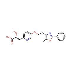 CO[C@@H](Cc1ccc(OCCc2nc(-c3ccccc3)oc2C)cn1)C(=O)O ZINC000034717753