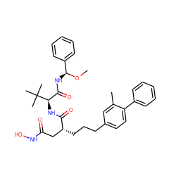 CO[C@@H](NC(=O)[C@@H](NC(=O)[C@H](CCCc1ccc(-c2ccccc2)c(C)c1)CC(=O)NO)C(C)(C)C)c1ccccc1 ZINC000027100034