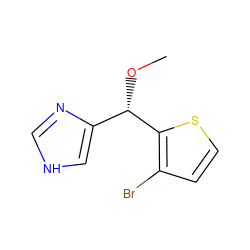 CO[C@@H](c1c[nH]cn1)c1sccc1Br ZINC000013862253